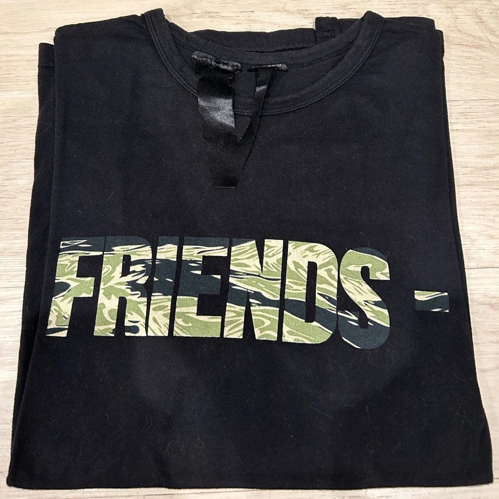 Vlone Friends Black Tiger Camo Tee Size XL